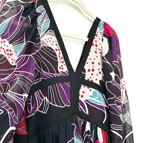 NWT Anthropologie Let Me Be Floral Midi Dress - Size S - Picture 8 of 8